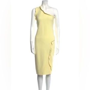 Cushnie One Shoulder Knee Length Dress